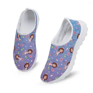 Casual Shoes INSTANTARTS Fashion Equipment Printed Cartoon Lightweight Breathable Nursing Soft Leisure Flats Sneakers