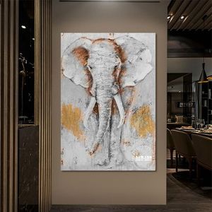 Paintings Contemporary Large Size 100% Hand-painted Oil Painting Of Elephants Wall Pictures Artwork For Home Decoration Gift Unfra189m