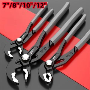 Files 7"/8"/10"/12" Heavy Duty Quick Pipe Wrenches Large Opening Universal Adjustable Water Pipe Clamp Pliers Hand Tools for Plumber