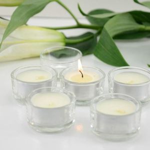 72 sztuki Clear Glass Candle Holders Wantee Light Lights Uchwyt ślubny Centralny punkt prosty okrągłe świeca Tealight Holder225r