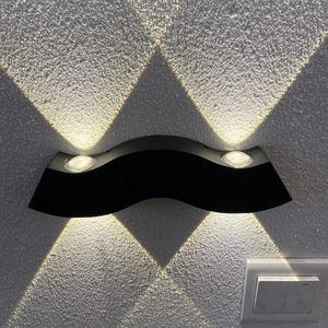 Wall Lamp 10PCS 4W Indoor And Outdoor Aluminum Curve LED Creative White/R/G/B Color Home Place TV Background Bedside