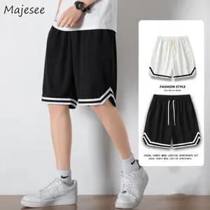 Herr shorts basket män sommar mode randig casual gym bodybuilding andningsbar lös snabbtorkande koreansk stil bf all-match ins