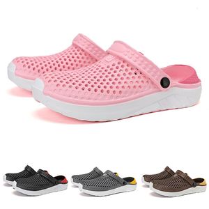slippers for men women Solid color hots slip resistant black white Lemon Chiffon breathable mens indoors walking shoes GAI