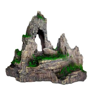 Decorações Rockery Decoração Artificial Resina Rockery Ornamentos Paisagismo Simulação Pedra de Aquário Musgo Peixe Ao Vivo Acessórios de Aquário