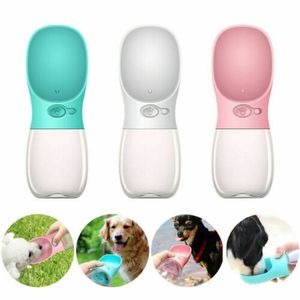 Portabel husdjur Dog Water Bottle Travel Puppy Cat Dispenser Outdoor Drinking Bowl Feeder 350 ml 500 ml för små stora hundar Y200917308W