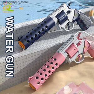 Sand Play Water Fun Gun Toys Huiqibao Automatisk elektrisk ryggsäck Vattenpistolkampar Summer Toy Water Absorbering Guns Outdoor Beach Swimming Pool Toys Kid Adult L240312