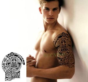 Водостойкая временная татуировка наклейка Племенной тотем поддельные татуировки флэш-тату временные татуировки боди-арт тату для мужчин, девушек, женщин1685963