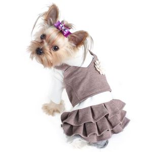 Осенне-зимние платья для собак, дизайнерское платье принцессы на бретелях для собак 607, одежда для домашних животных S M L XL 201114272L
