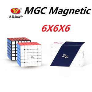 YJ MGC 6x6 M magnetyczna magiczna prędkość kostka bez naklejek profesjonalny Fidget Toys MGC 6 6x6m Cubo Magico Puzzle 240304