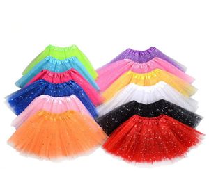 Lantejoulas tutu vestidos crianças roupas do bebê meninas dança ballet saia tule pettiskirt fofo princesa fantasia festa saias traje dancew7302581