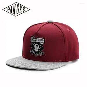 Bollmössor Pangkb Brand Bright Ideas Cap Girl Boy Red Wine Hip Hop Snapback Hat för män Kvinnor Vuxen utomhus Casual Sun Baseball Bone