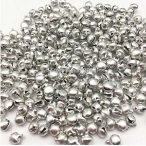 Pärlor Silver Aluminium Jingle Bells Charms snörning Bell för juldekorationer DIY -smycken som gör hantverk270y