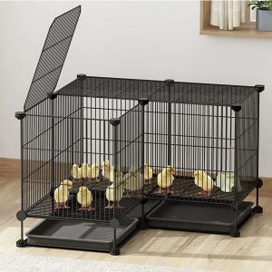 Accessories Easy assembly Encryption household brooding chicken duck pigeon multilayer iron net pet breeding cage with tray feeder