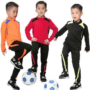 Kış Futbol Forması Pantolon Koşuyor Set Sports Giyim Gençlik Çocukları Futbol Eğitim Üniformaları Çocuk Futbol Terozları Spor Takımları 240307