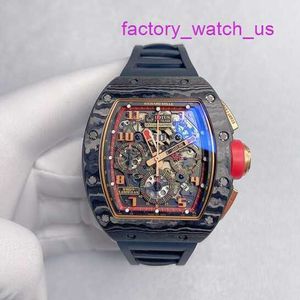 Женские функциональные наручные часы RM Черный кованый карбоновый корпус RM011 NTPT Lotus Team Limited сторона Розовое золото