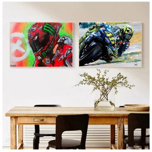 Caligrafia abstrata impressões a óleo poster motocicleta pintura em tela cartazes impressão quadros arte da parede para sala de estar decoração casa