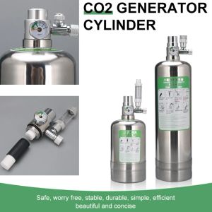Equipamento 1L/2L Aquário novo Kit de Sistema Gerador de CO2 Sistema Gerador de Cilindro de CO2 com Válvula Solenóide Difusor de Bolha Dióxido de Carbono