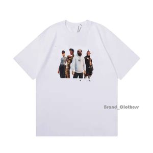 T Shirt Europe America Mens T Shirt Rhude Designer Brand Clothing Round Neck High Quality Short Sleeve Men's T-shirt 2023 Balencaigaity Fashion Design Men's 2140