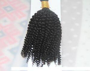 1 Jet black 1 Bundles 10 to 26 Inch Human Braiding Hair Bulk No Weft Mongolian Afro Kinky Curly Bulk Hair For Braiding3024571