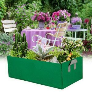 Sacos reutilizáveis crescer saco plantador retângulo vegetal tomate batata cenoura jardim planta saco de plantio vaso 60x30x20cm