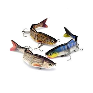 3pieces 150mm 33g livtrogen Multijointed Bass Pike Fishing Lure Crang Bait Swimbait Shad Minnow Fish Hook Tackle 240312