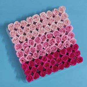 81 unidades de banho de rosas flor corporal sabonete floral perfumado rosa segurando flores essenciais casamento presente de dia dos namorados cores mistas Christ317r