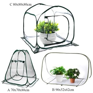 Greenhouses Garden Greenhouse Portable Folding Mini Transparenta Greenhouse PVC WARM ROOM Högkvalitet PVC Warm Garden Set