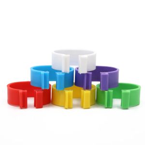 Supporti 200 Pezzi Anelli per Zampe di Pollo 20mm Anello per Etichetta Digitale per Coscia di Pollame 6 Colori Senza Parole Attrezzature per Pulcino di Plastica Anatra Oca