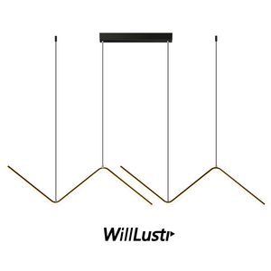 Geometrik Alüminyum Kolye Lamba Yaratıcı Metal Bar Süspansiyon Işık Otel Cafe Yemek Odası LED Asma Tavan Avize