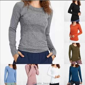 l-12 Yoga womens wear Swiftly Tech ladies sports t shirts long sleeve outfit T-shirts moisture wicking knit high elastic fitness workout