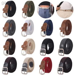 Belts Stretch Canvas Leather Belts Men Casual Woven Strap Elastic Belt Pants Jeans ldd240313