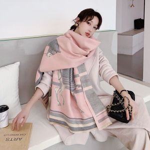 Whole- quality celebrity design wool cashmere cotton scarf carriage chain tassel scarf horse wrap shawl 60 190CM multicolo219s