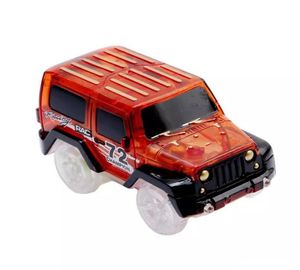 Glow in the Dark Magic Car LED LED UP Electronics Car Toys Jeep Model Electric Race Cars DIY Toy Cars for Kid La55628960139