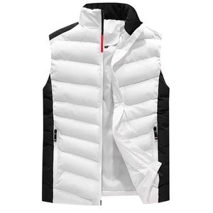 Autunno Inverno Uomo Abbigliamento Gilet da golf senza maniche Gilet ispessito sportivo per il tempo libero all'aperto bianco nero