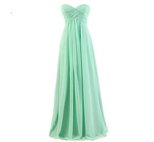 Rabatt brudtärna klänningar älskling ärmlös aline mint greenredorganzanavy bluegraycoral chiffon brudtärna klänningar6641784