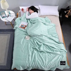 Bettdecken Sets Eis Seide Sommer Kühl Quilt Baby Neugeborenen Liege Sofa Bett Abdeckung Reise Plaid Quilt Bett Decke Bettwäsche YQ240313