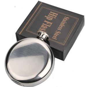 5oz Round Stainless Steel Hip Flask Whiskey Liquor Wine Bottle Pocket Containers Russian Flagon Flasks for Travel Outdoor SN28547155450