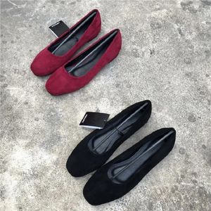 Casual Shoes Spring Autumn 2024 Flock Flat Women Round Toe Loafers Lady Slip On Moccasins Comfortable Ballet Flats Woman