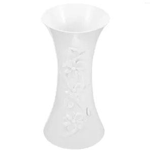 Vasi Centrotavola in plastica nordica Vaso di prugna Centrotavola Fioriera idroponica per fiori artificiali Piccolo bianco