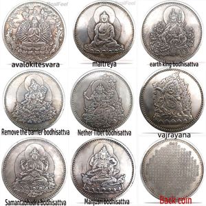 China Coin 8pcs Fengshui Buddha powodzenia monety Mascot262t