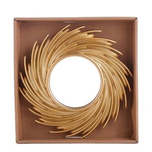 Mirrors Rattan Innovative Art Decoration Round Makeup Mirror Dressing Bathroom Wall Hanging Mirrors Craft Bathroom Photo Props Tools