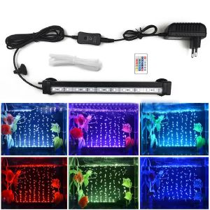 Lysningar Aquarium Light LED Air Bubble Aquarium Lamp Underwater Submersible Fish Tank Light Color Changing Syre för Fish Tank