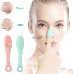 Makeup Brushes 1pcs Facial Pore Cleansing Brush Blackhead Pimples Scrub Dead Skin Remover Mini Finger Massage Face Washing Cleansing ldd240313