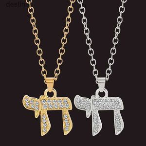 Anhänger Halskette Hip Hop Männer Frauen Halskette ägyptische Chai Symbol Kette Anhänger hochwertige Mode Judaica Je religiöser Schmuck Halskette242313