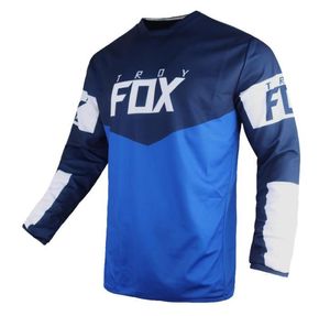 Camisa de corrida de motocross 180 manga longa mtb atv utv bicicleta ciclismo motocicleta roupas azuis mens7883840