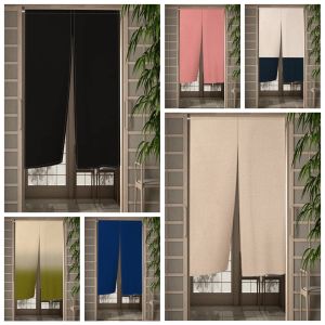 Curtains Modern Solid Color Gradient Japanese Door Curtain for Kitchen Bedroom Doorway Decor Drapes Entrance Partition Hanging Curtain