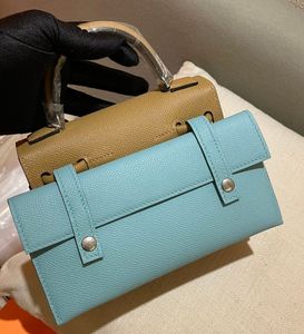 18cm mini doll totes stylish shoulder bag design bags fully handmade quality epsom leather brown cream pink blue 7colors to choose wholesale price