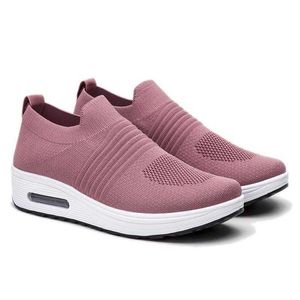 Freizeitschuhe, einfüßige Schuhe für Damen, Frühling, lässig, fliegengewebt, atmungsaktiv, Luftpolsterung, Laufen