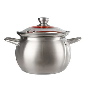 Soup big cooking pot 304 stainless steel Thickened soup design General use of gas in induction cooker for porridge 240308