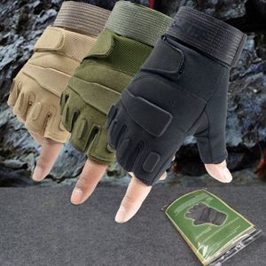 Taktisk armé Militär fingerlös handske utomhuscykel Mountaineering Mitten Airsoft Shooting Training Combat Half Finger Gloves208o